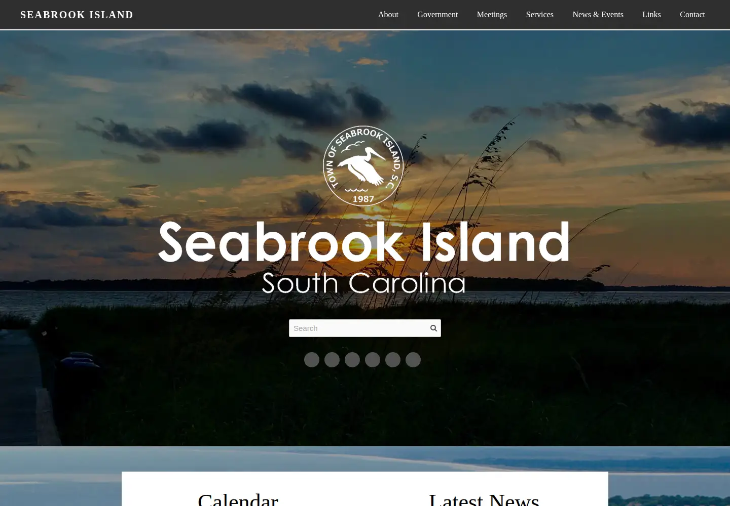 Screenshot of townofseabrookisland.org