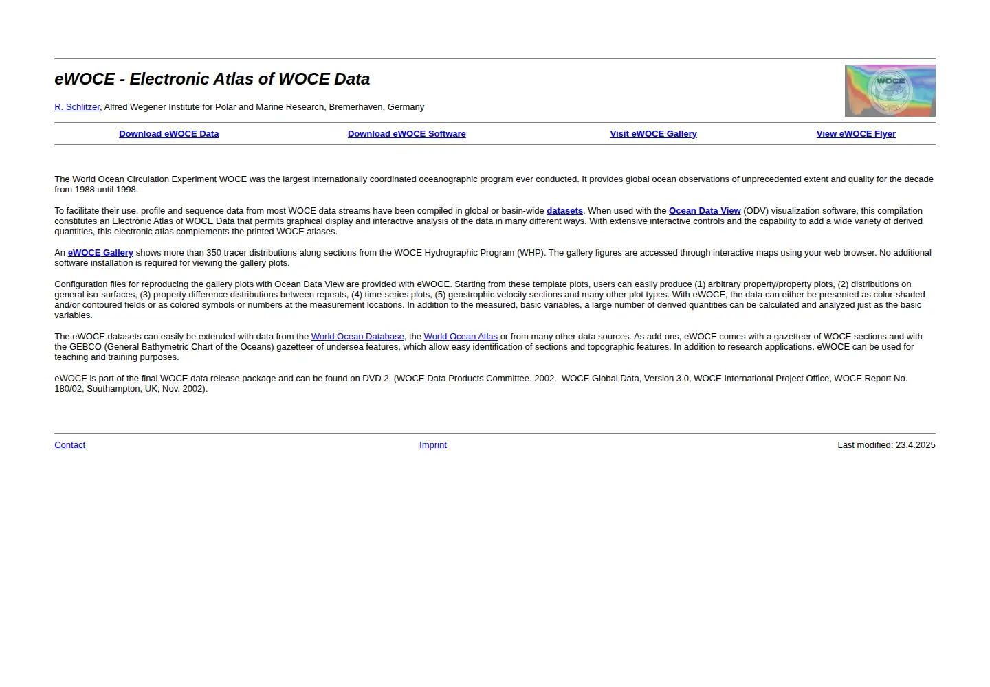 Captured homepage of ewoce.org in the current scan
