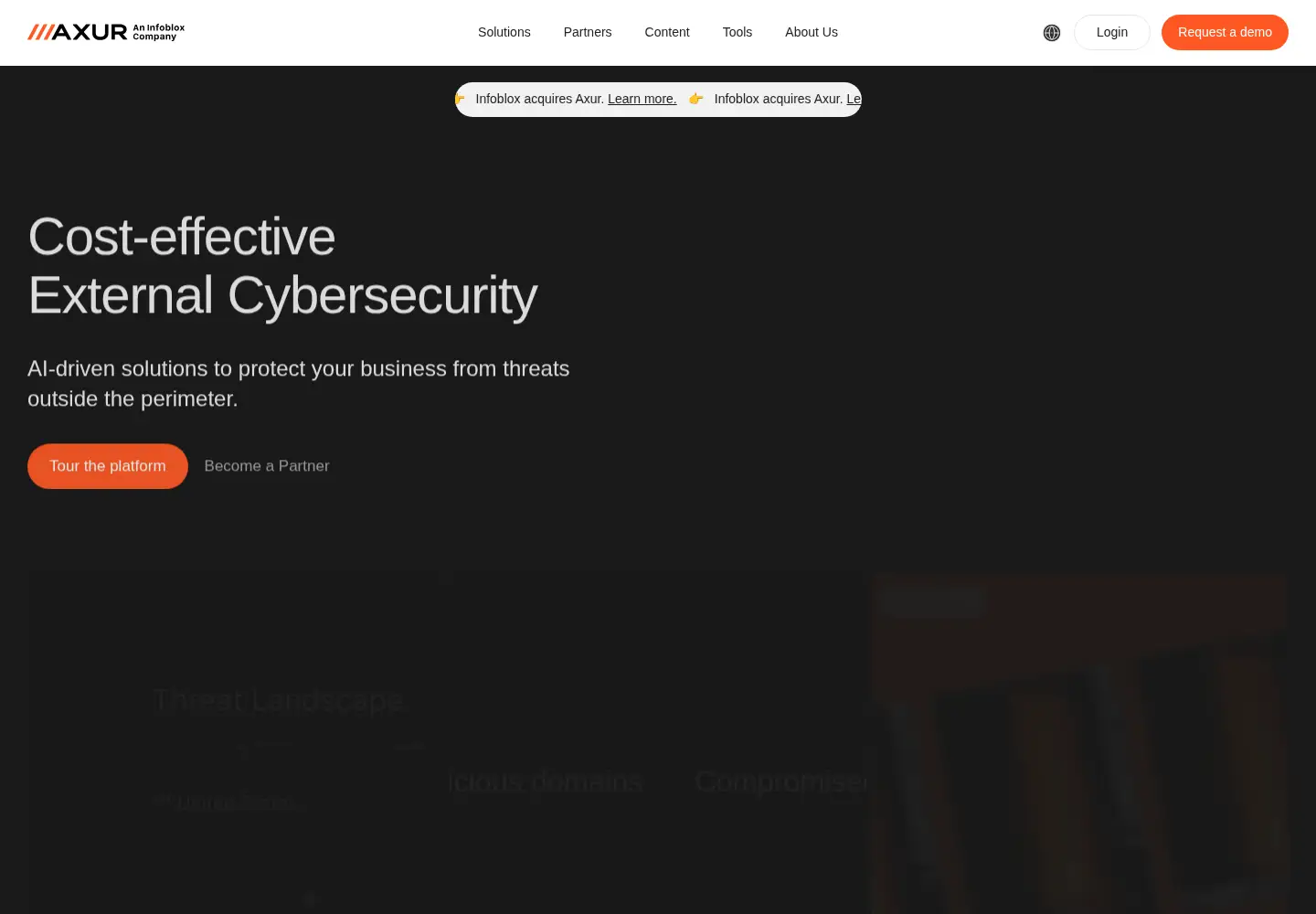 Screenshot of axur.com