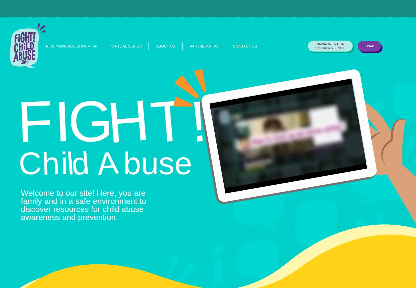 Screenshot of fightchildabuse.org