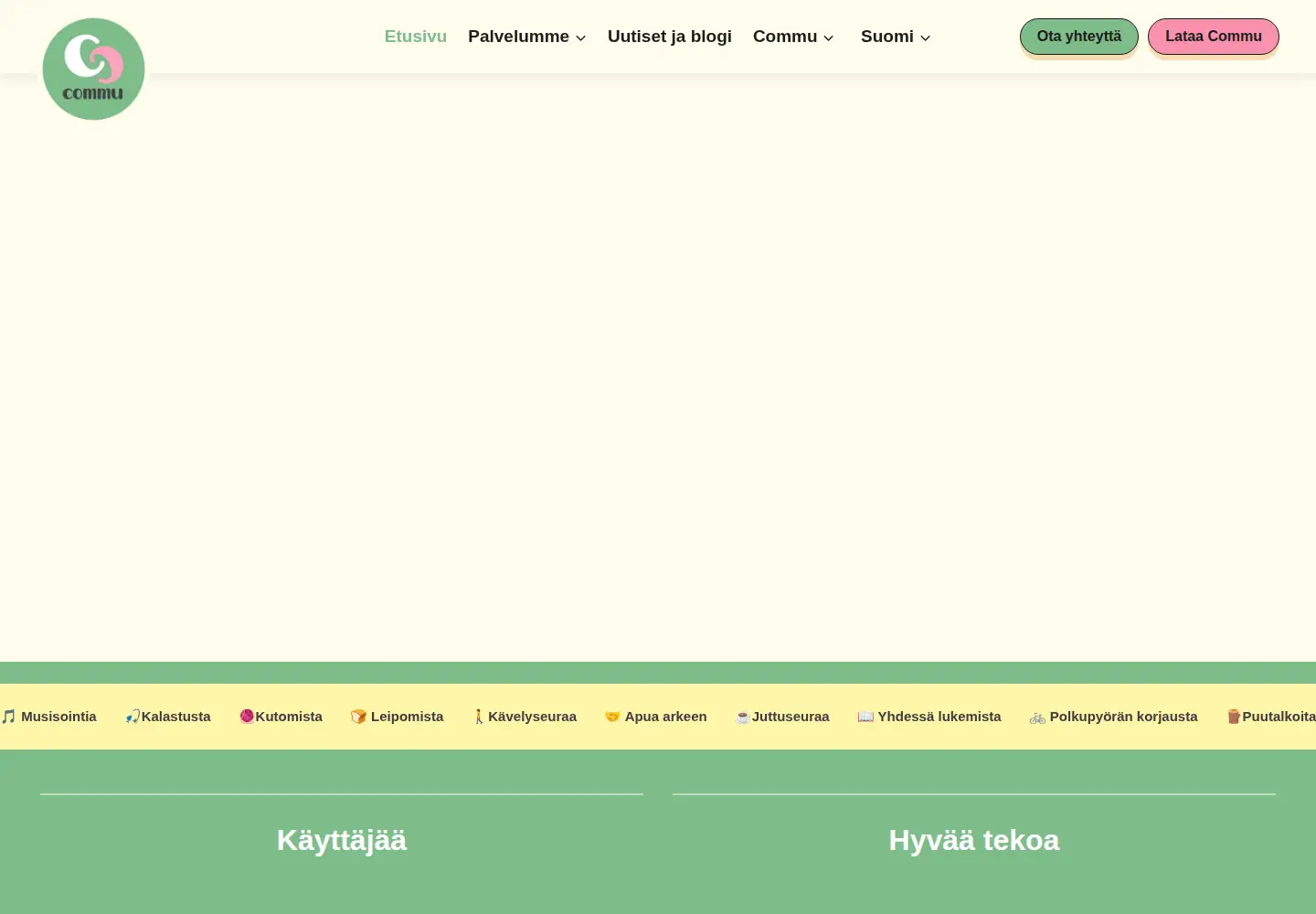 Captured homepage of commuapp.fi in the current scan