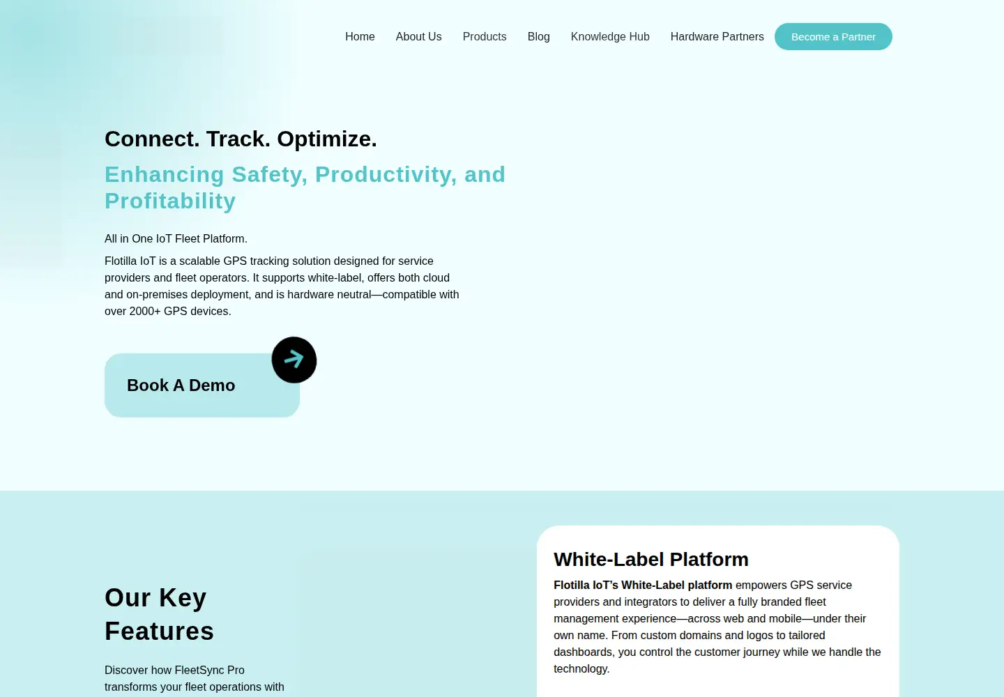 Captured homepage of flotillaiot.com in the current scan