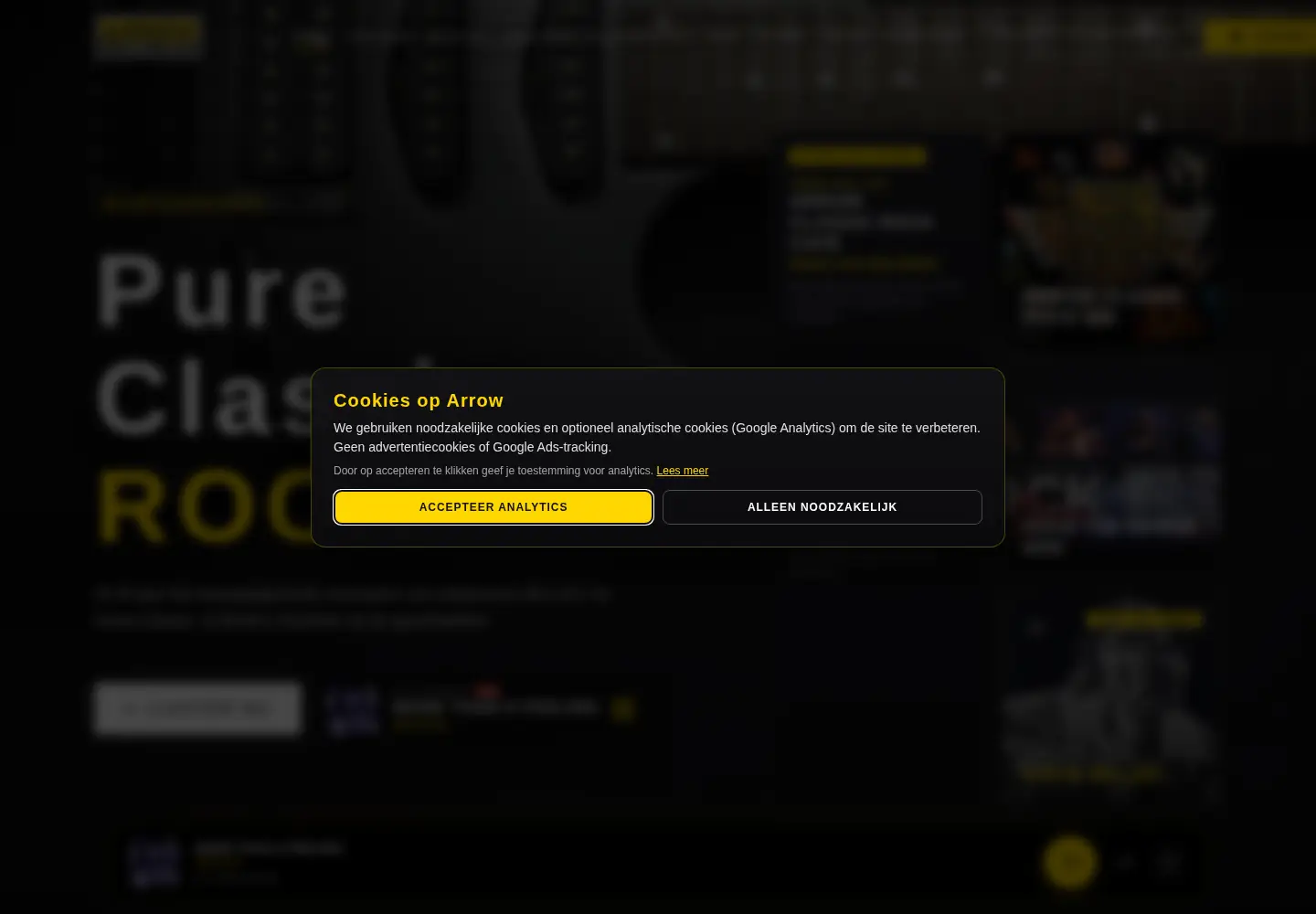Screenshot of arrow.nl