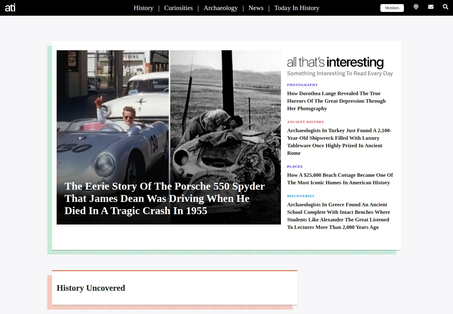 Screenshot of allthatsinteresting.com