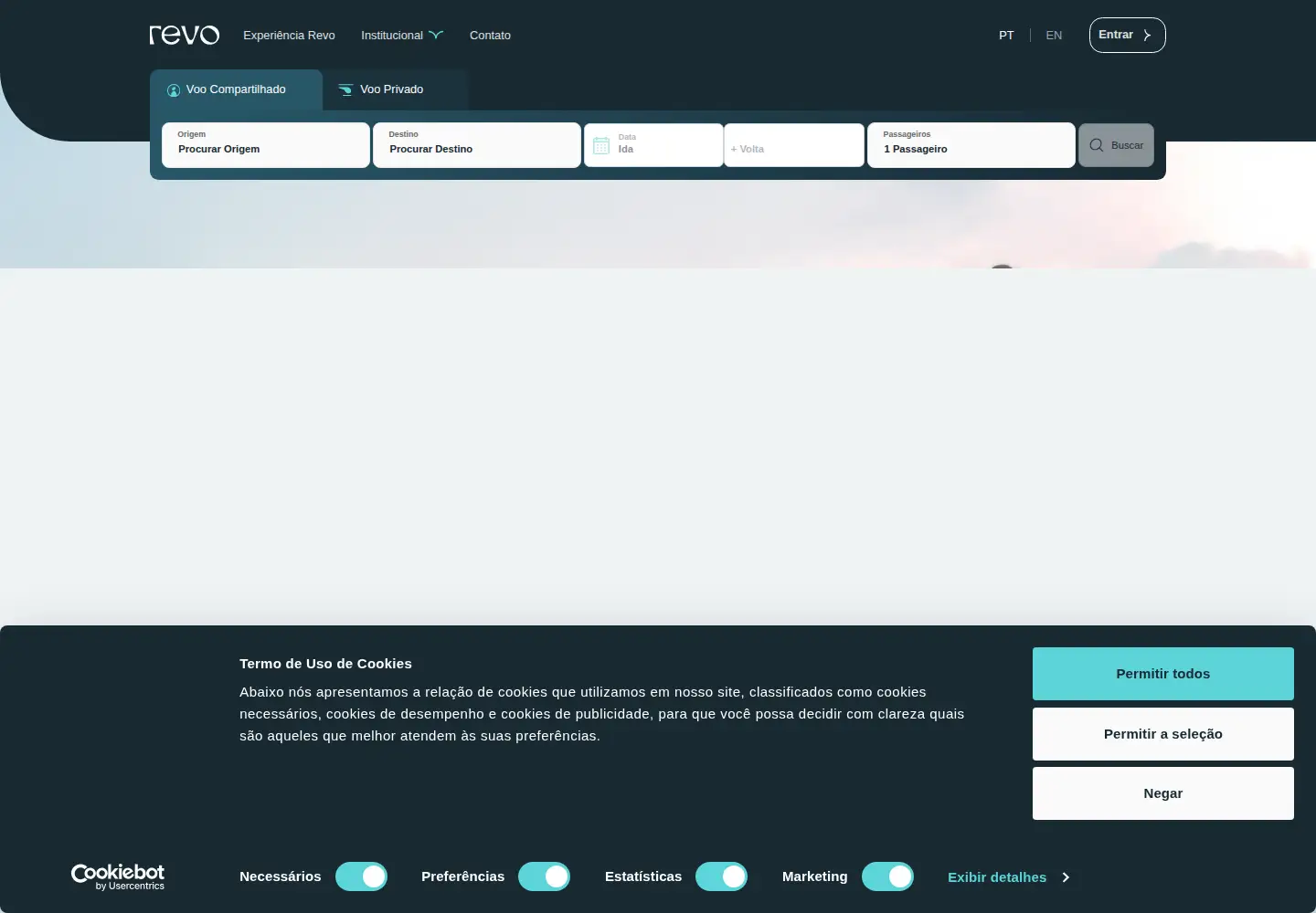 Screenshot of flyrevo.com