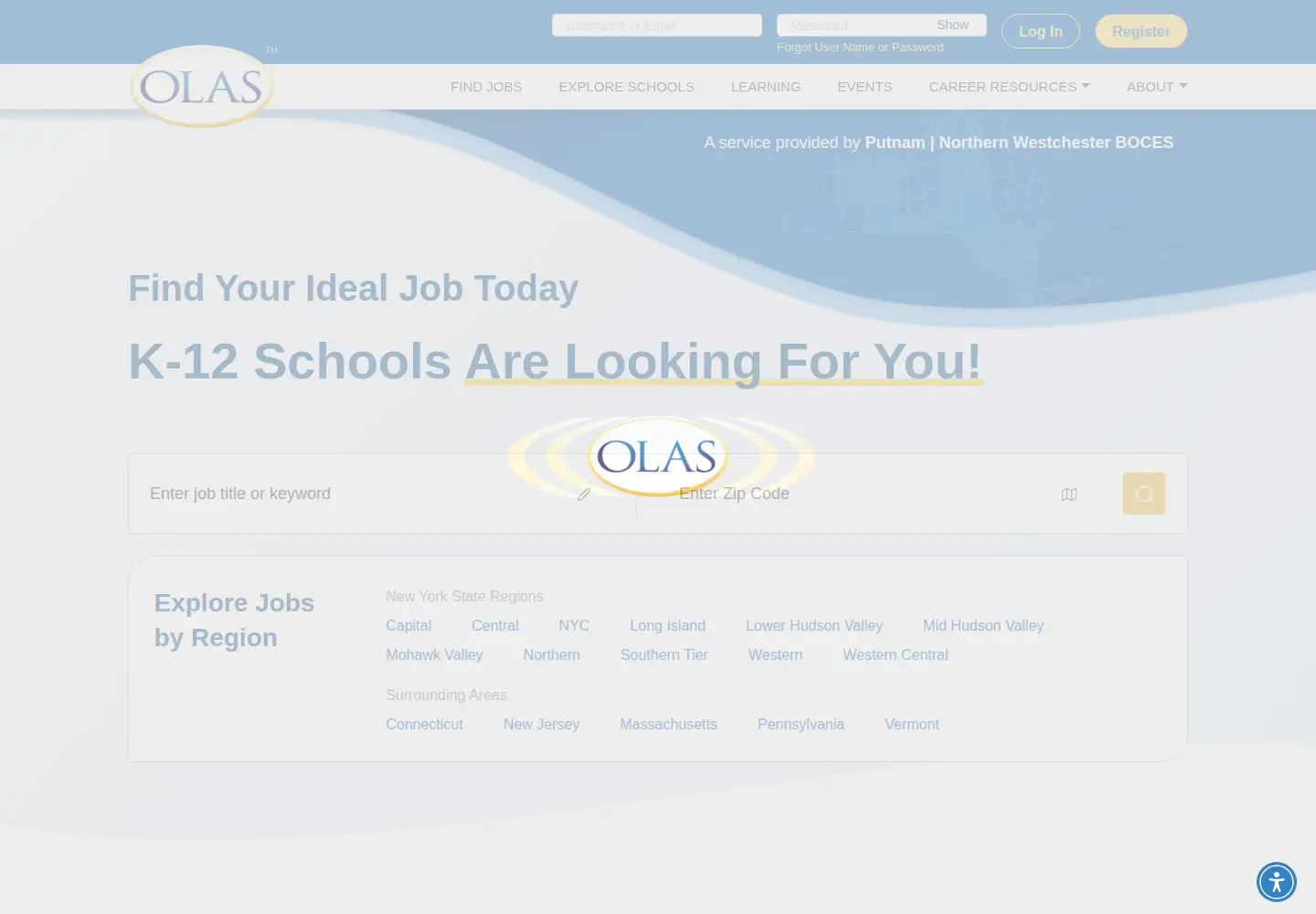 Screenshot of olasjobs.org