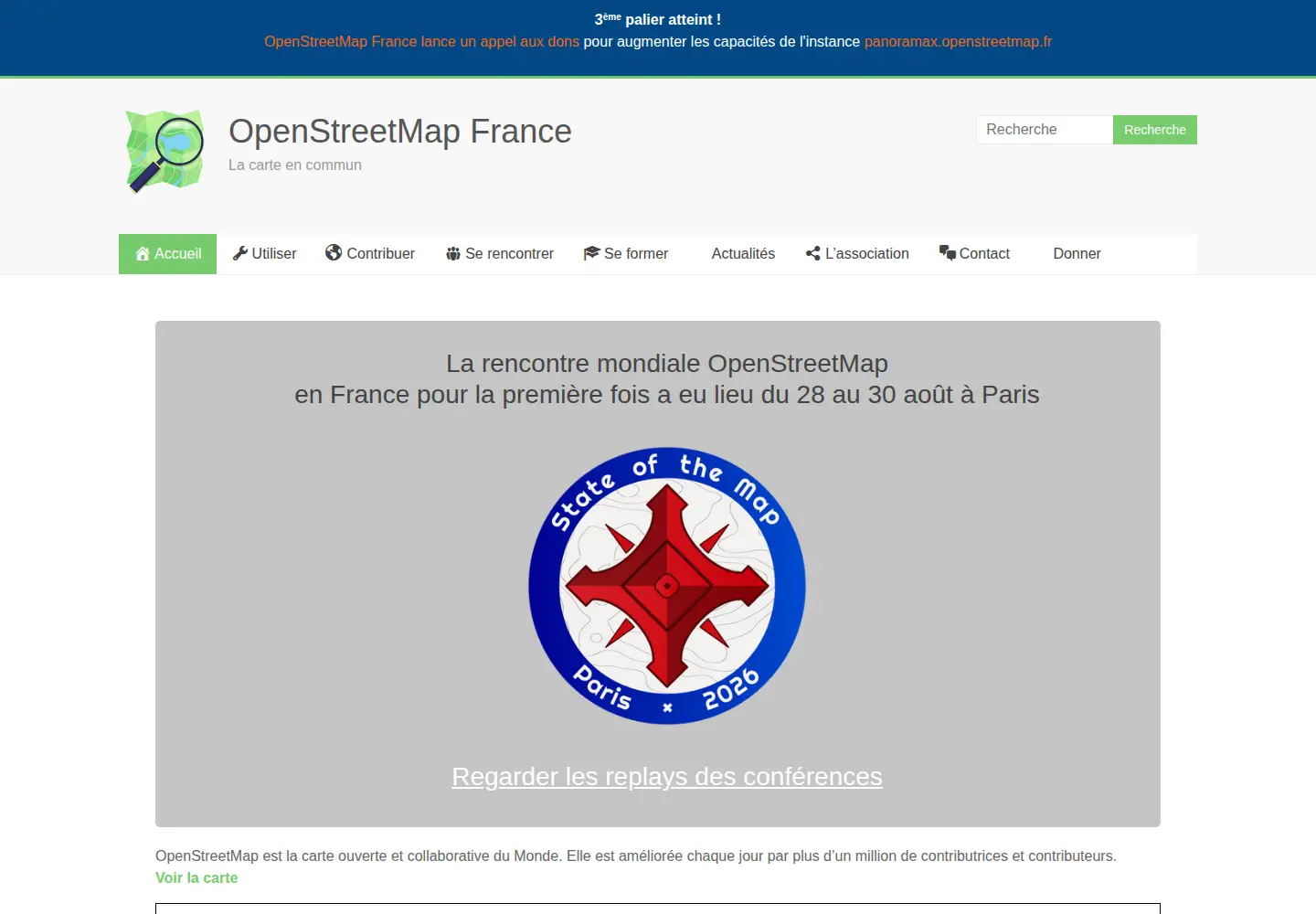 Screenshot of openstreetmap.fr