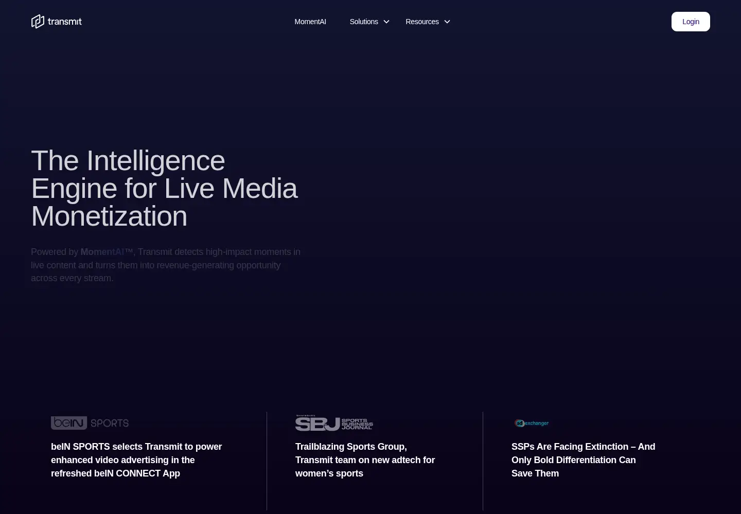 Screenshot of transmit.live