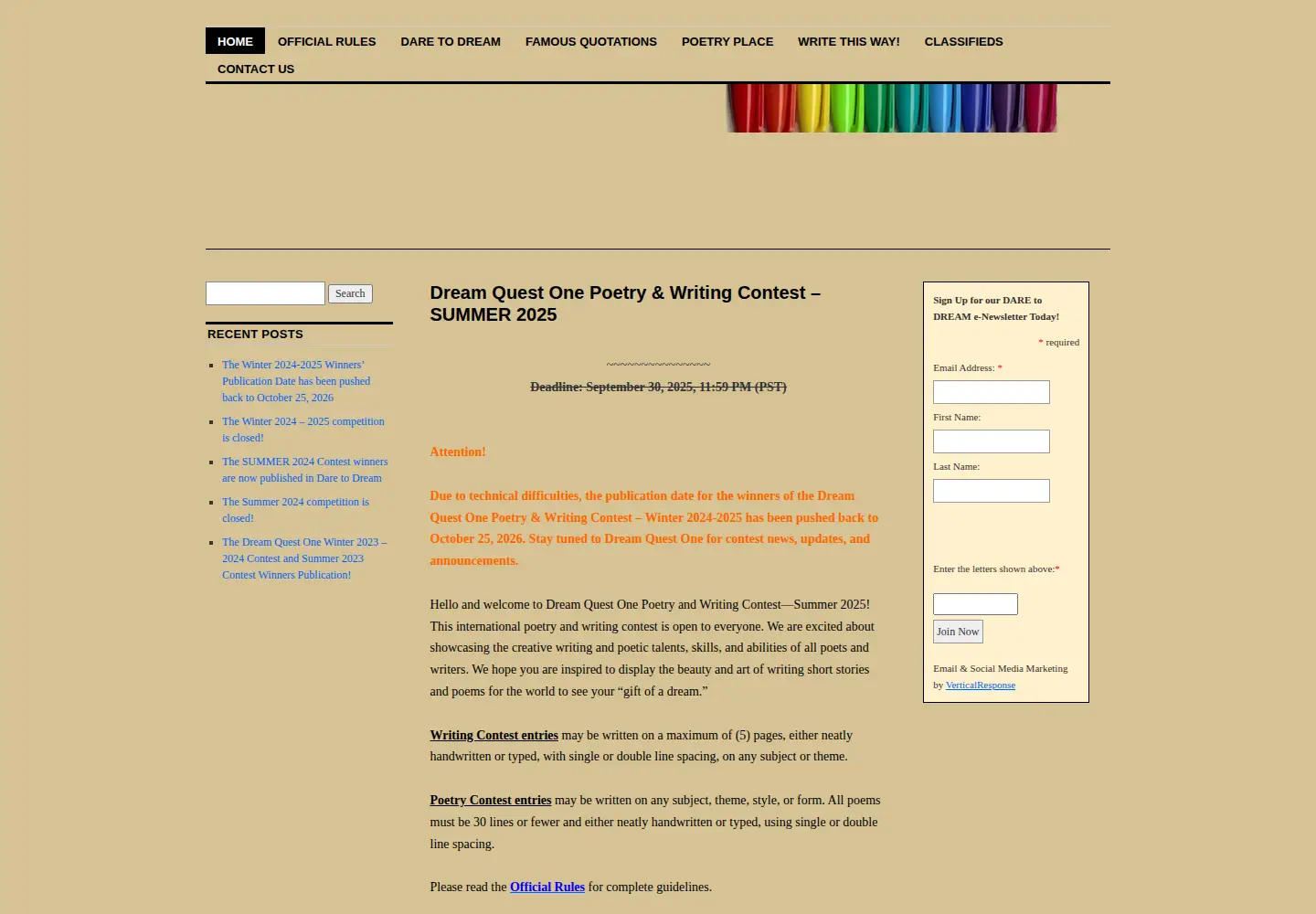 Screenshot of dreamquestone.com