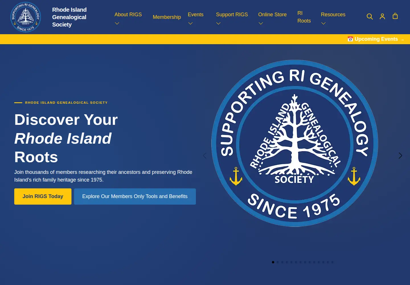 Captured homepage of rigensoc.org in the current scan