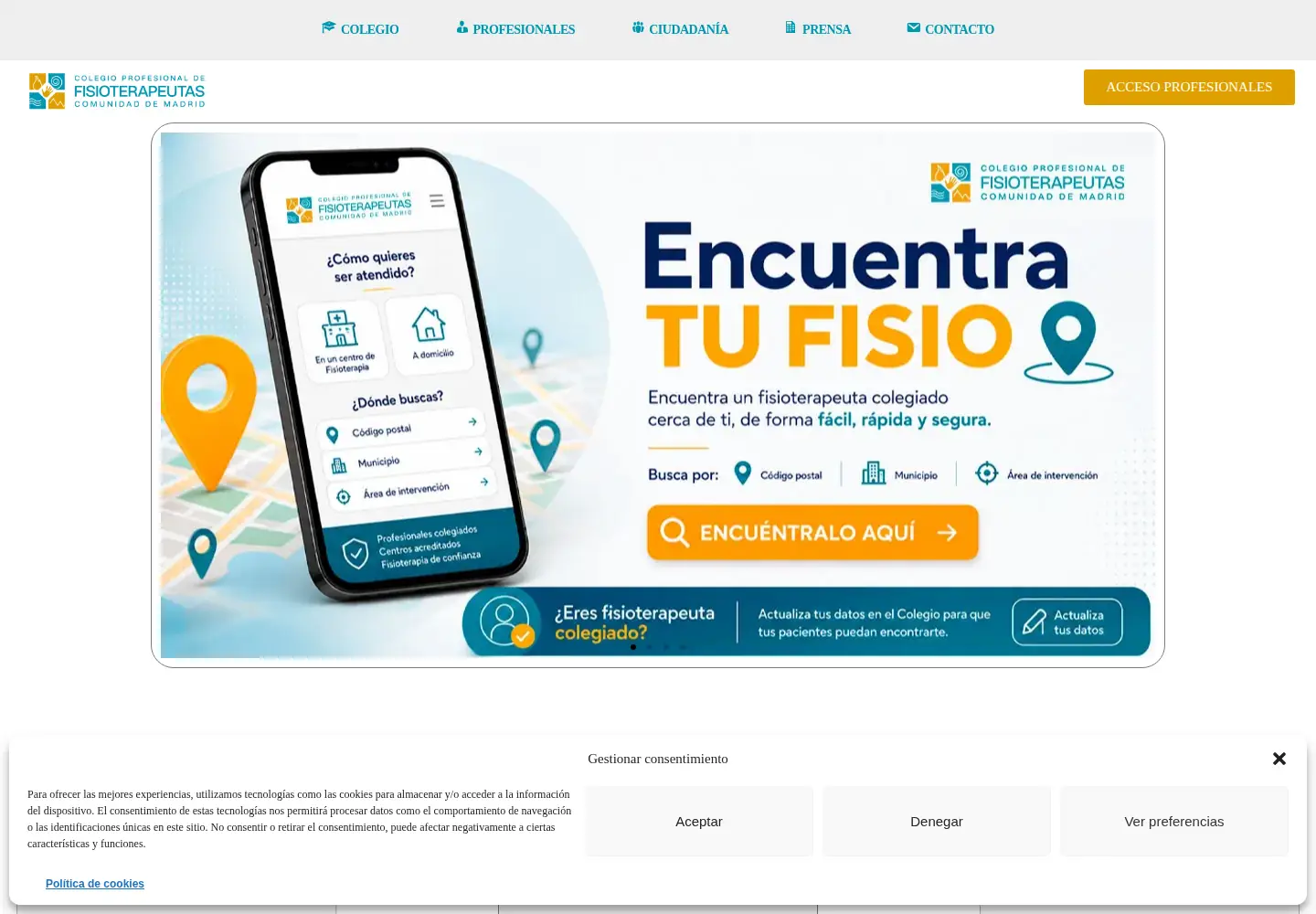 Screenshot of cfisiomad.org