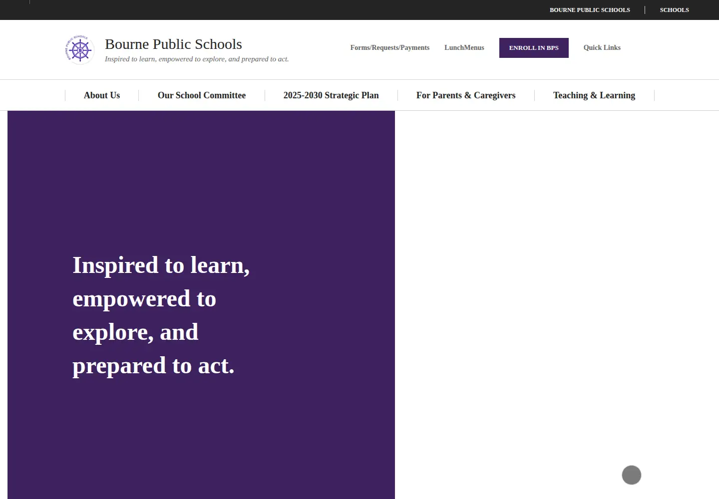 Screenshot of bourneps.org