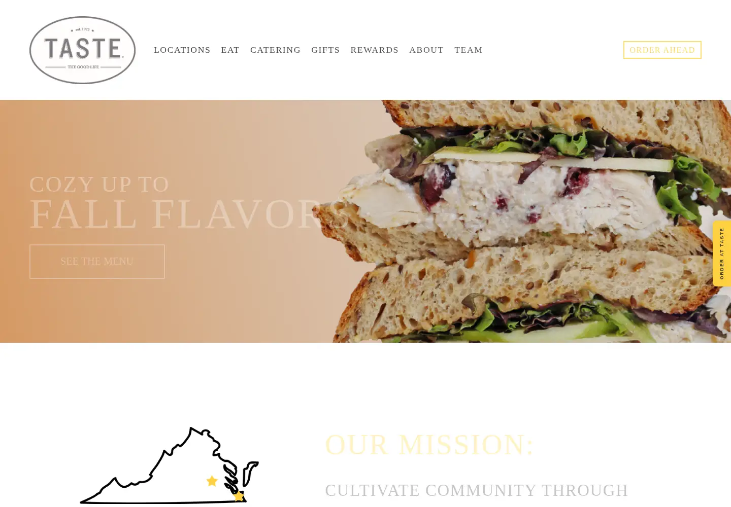 Captured homepage of tasteunlimited.com in the current scan