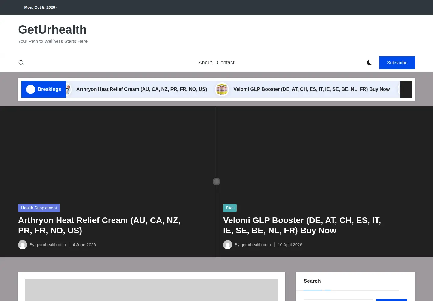 Screenshot of geturhealth.com