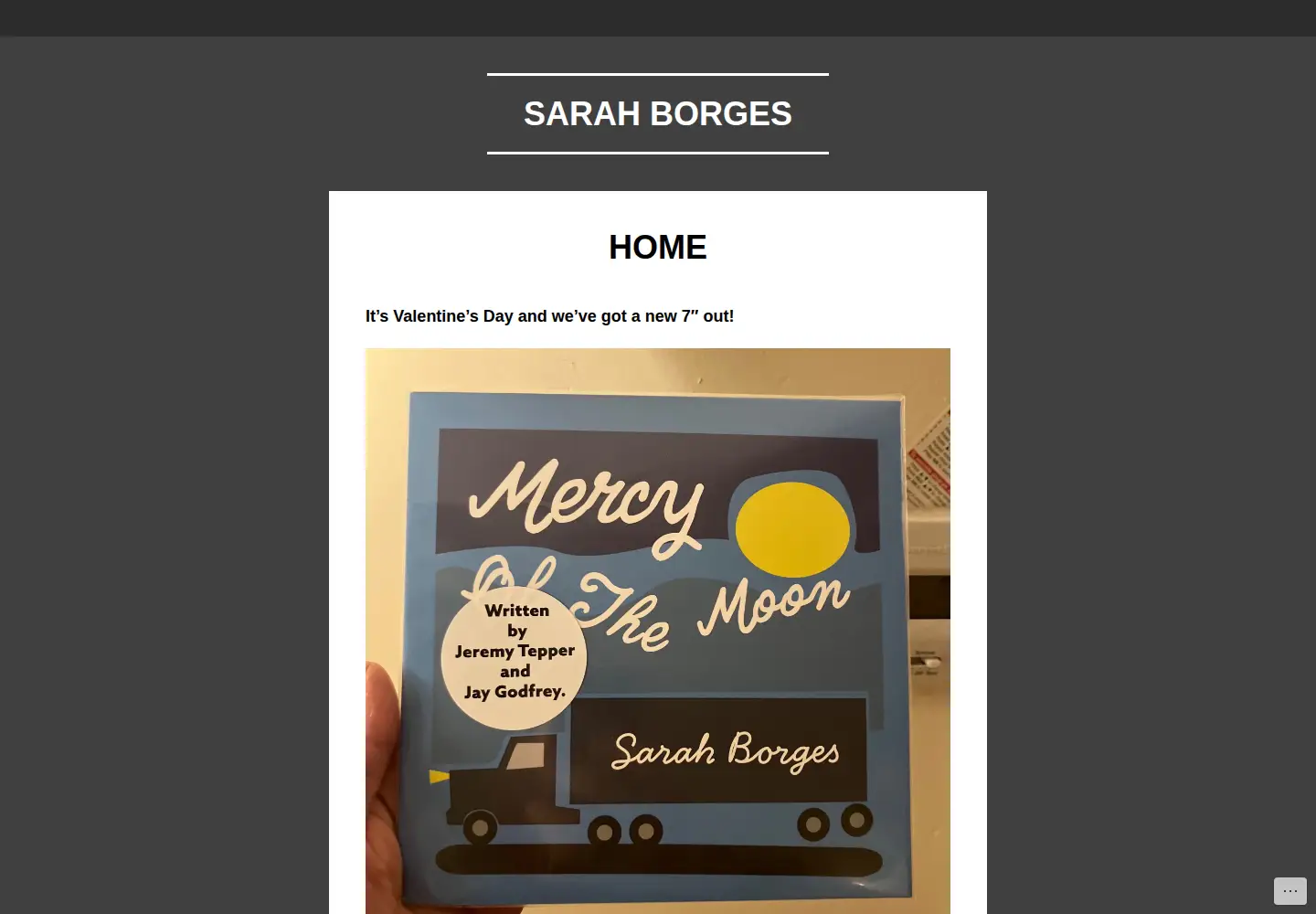 Screenshot of sarahborges.com