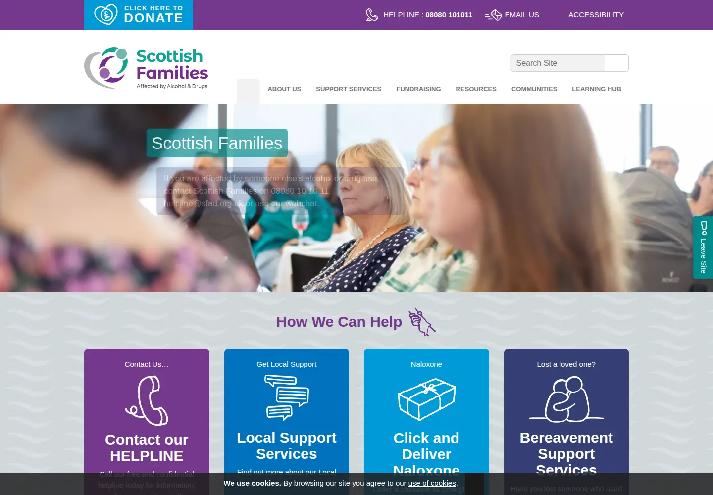 Screenshot of sfad.org.uk
