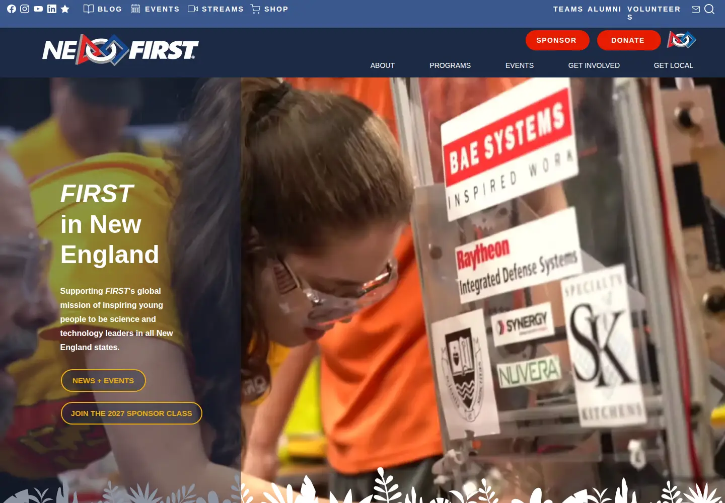 Captured homepage of nefirst.org in the current scan