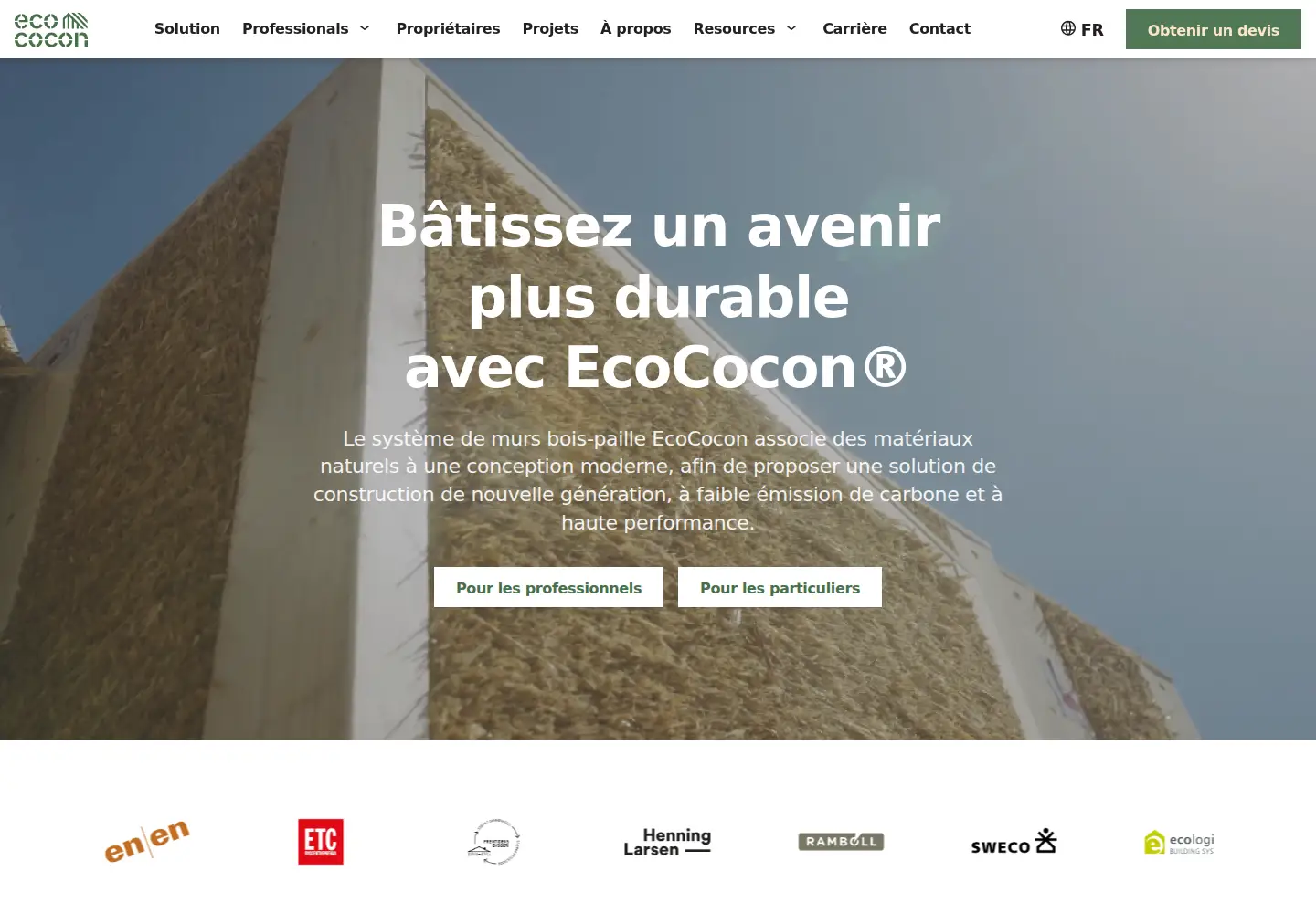Captured homepage of ecococon.eu in the current scan