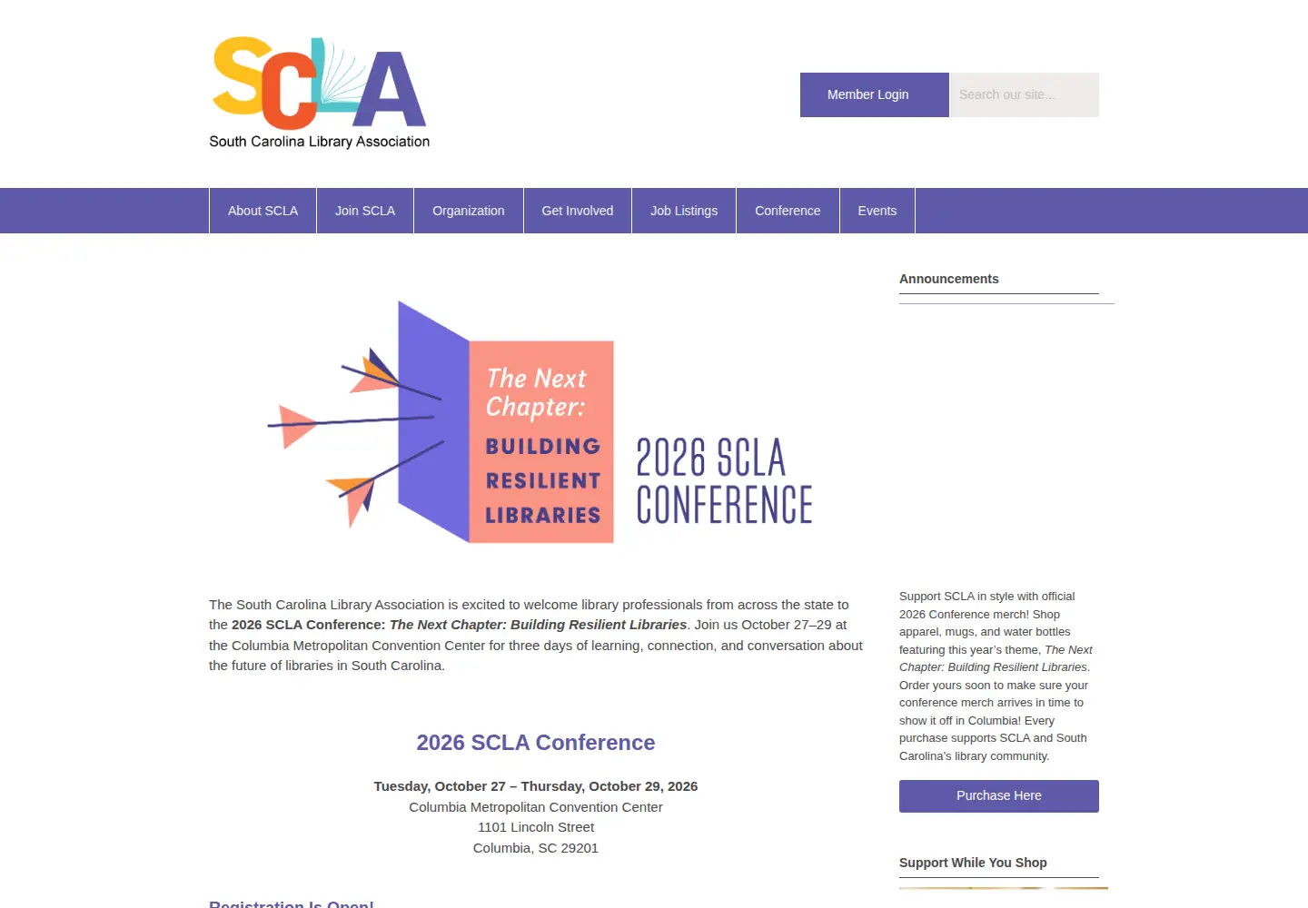 Screenshot of scla.org