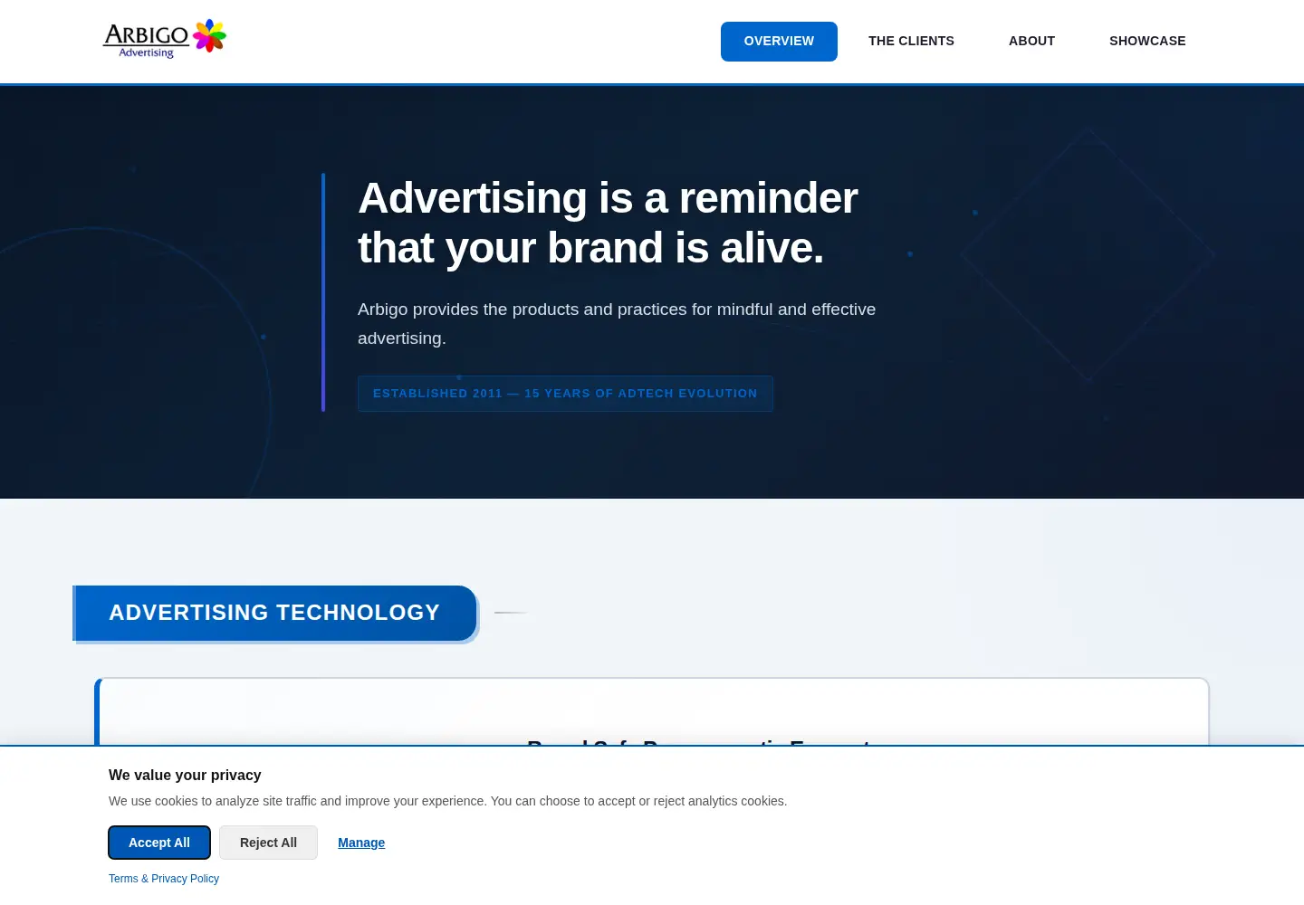 Screenshot of arbigo.com