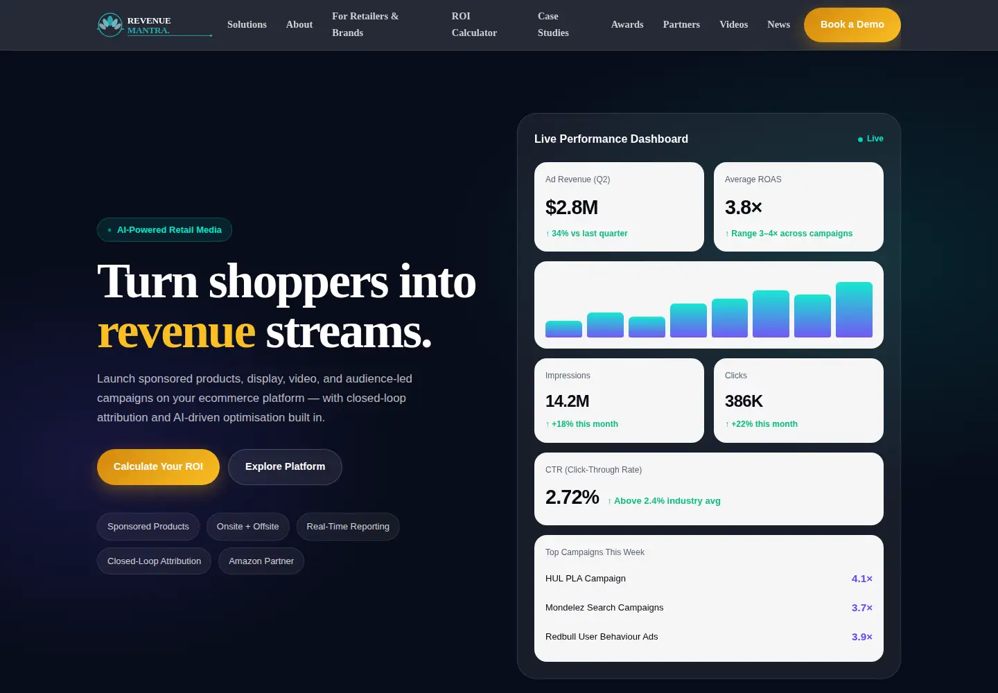 Screenshot of revenuemantra.com
