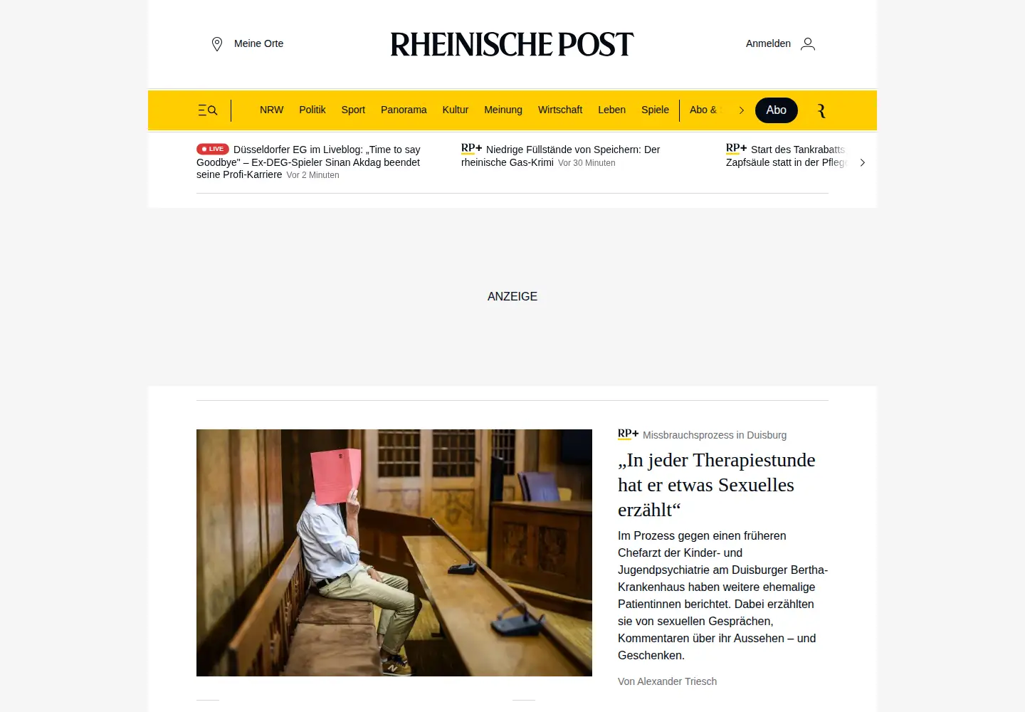 Screenshot of rp-online.de