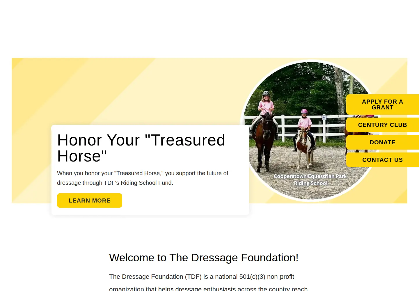 Screenshot of dressagefoundation.org