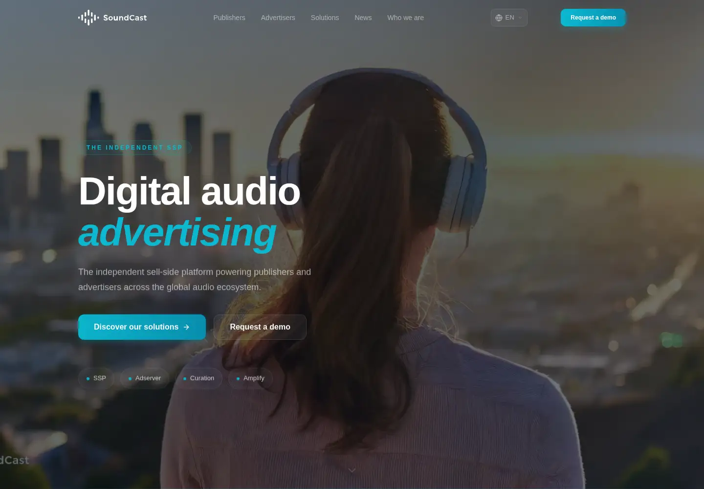 Captured homepage of soundcast.fm in the current scan
