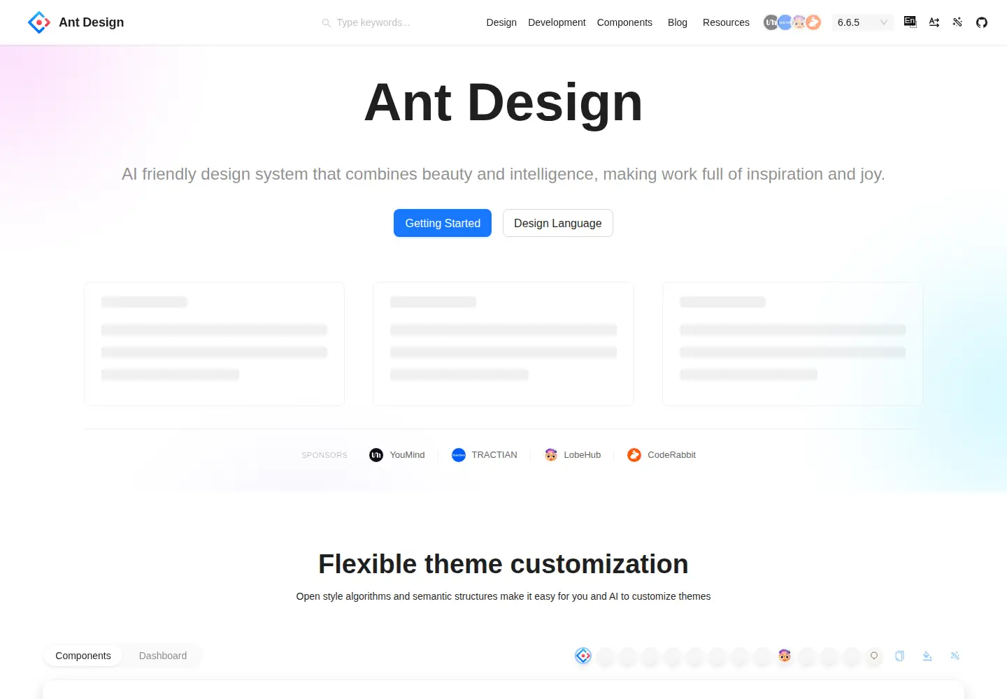 Screenshot of ant.design