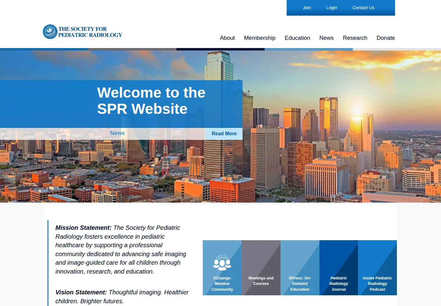 Screenshot of spr.org