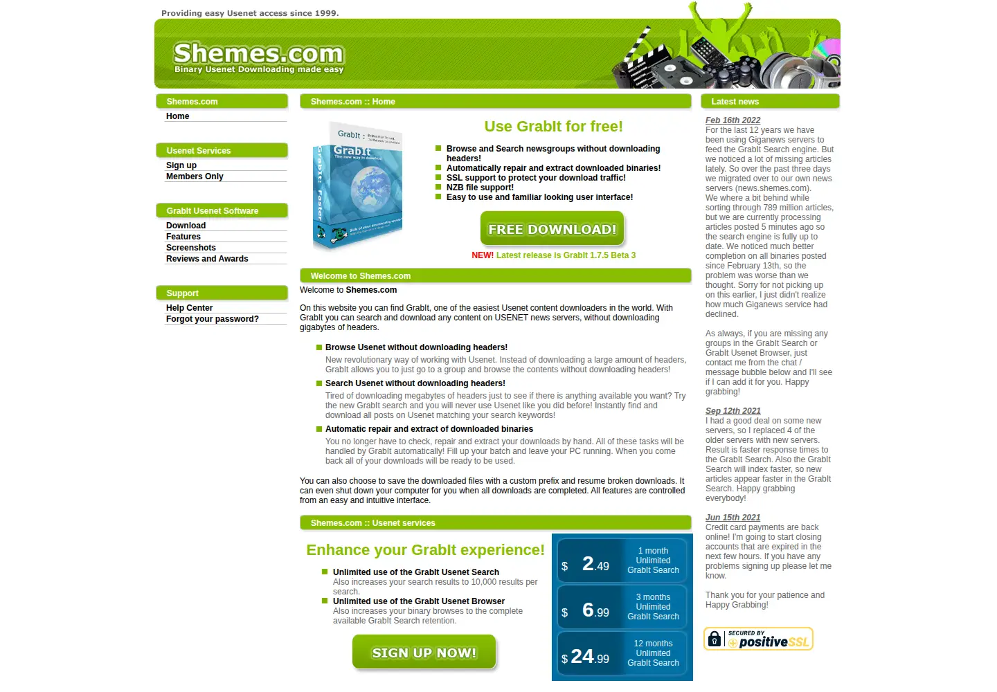 Captured homepage of shemes.com in the current scan