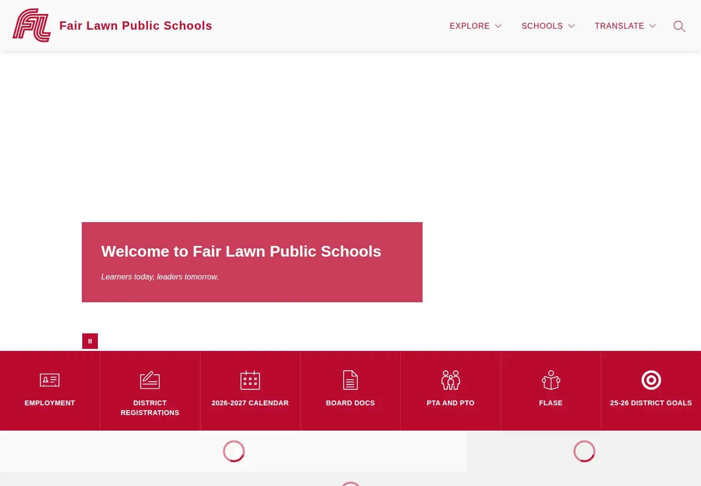 Screenshot of fairlawnschools.org