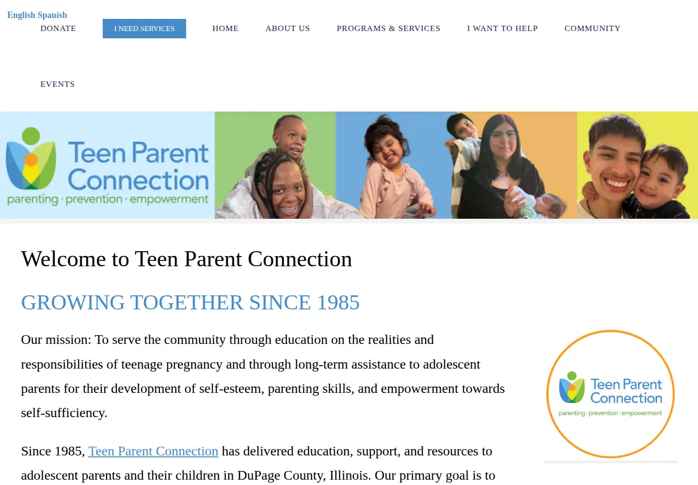 Screenshot of teenparentconnection.org
