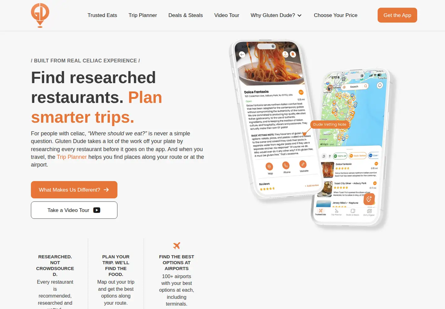 Screenshot of glutendude.app