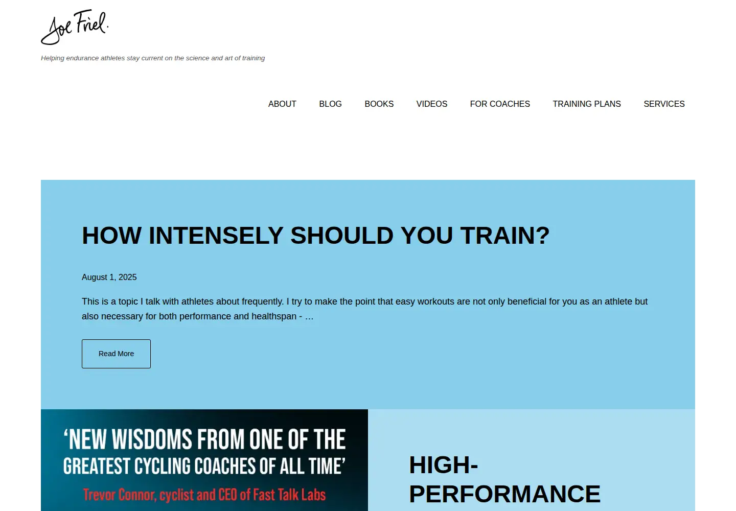 Screenshot of joefrielsblog.com