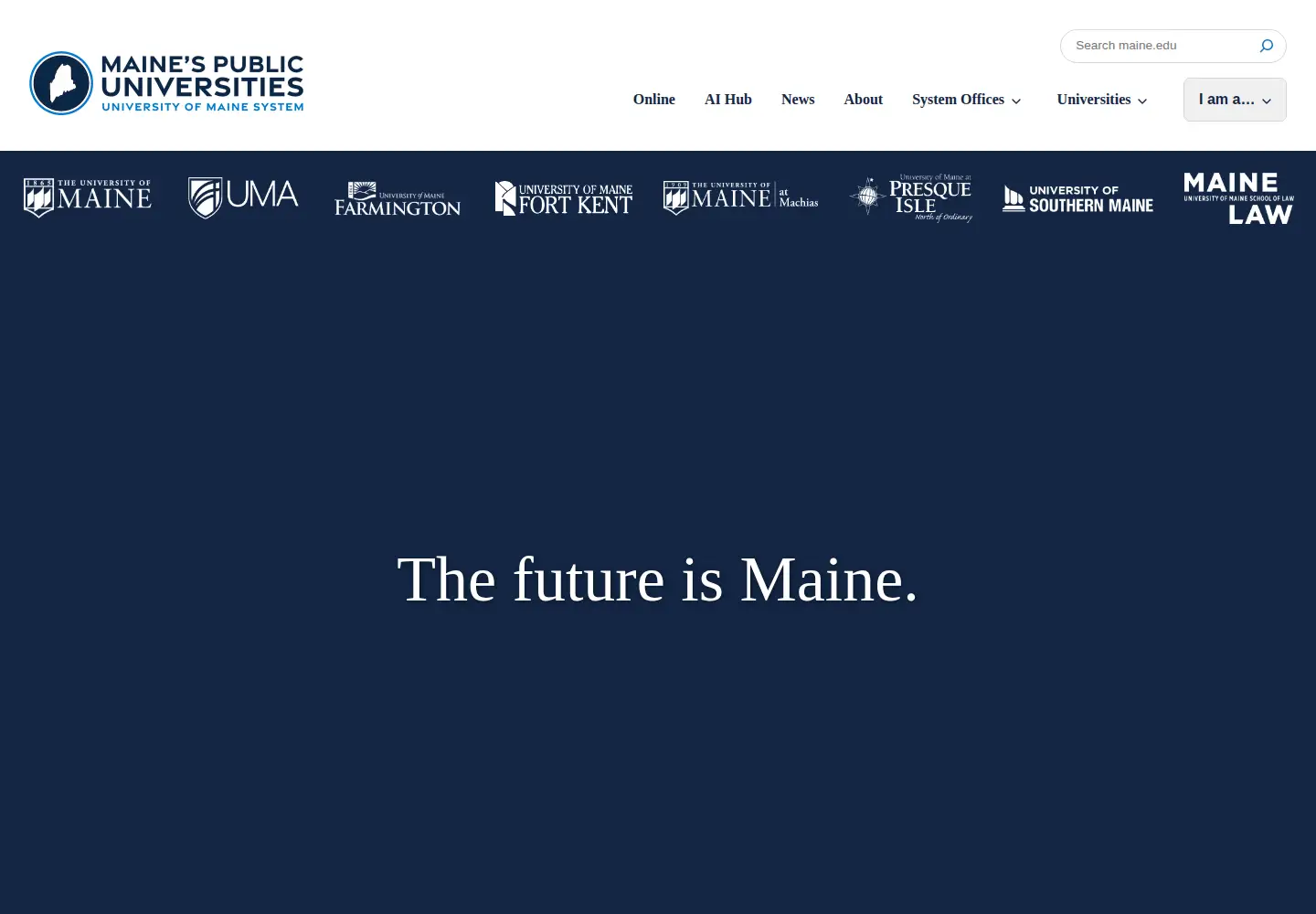 Screenshot of maine.edu