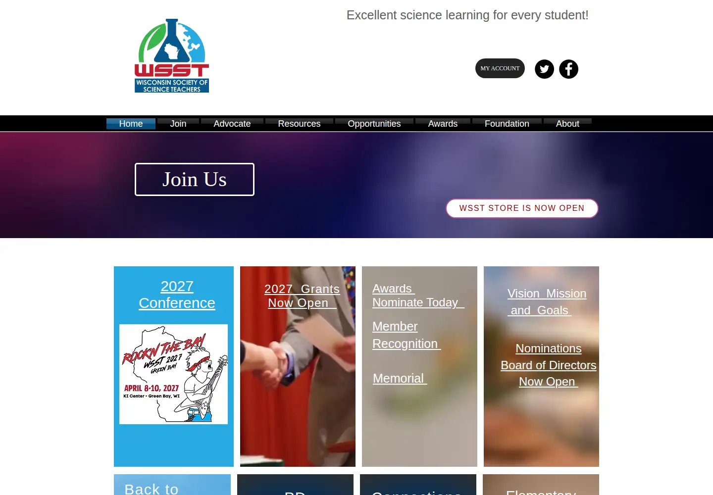Screenshot of wsst.org