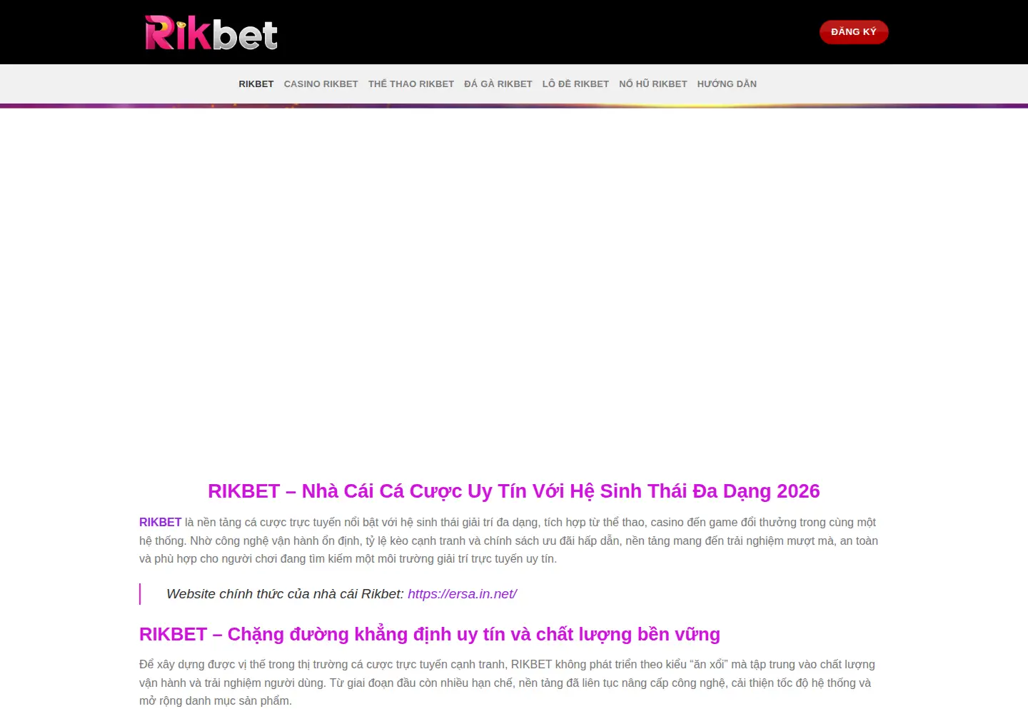 Captured homepage of rikbet.bond in the current scan