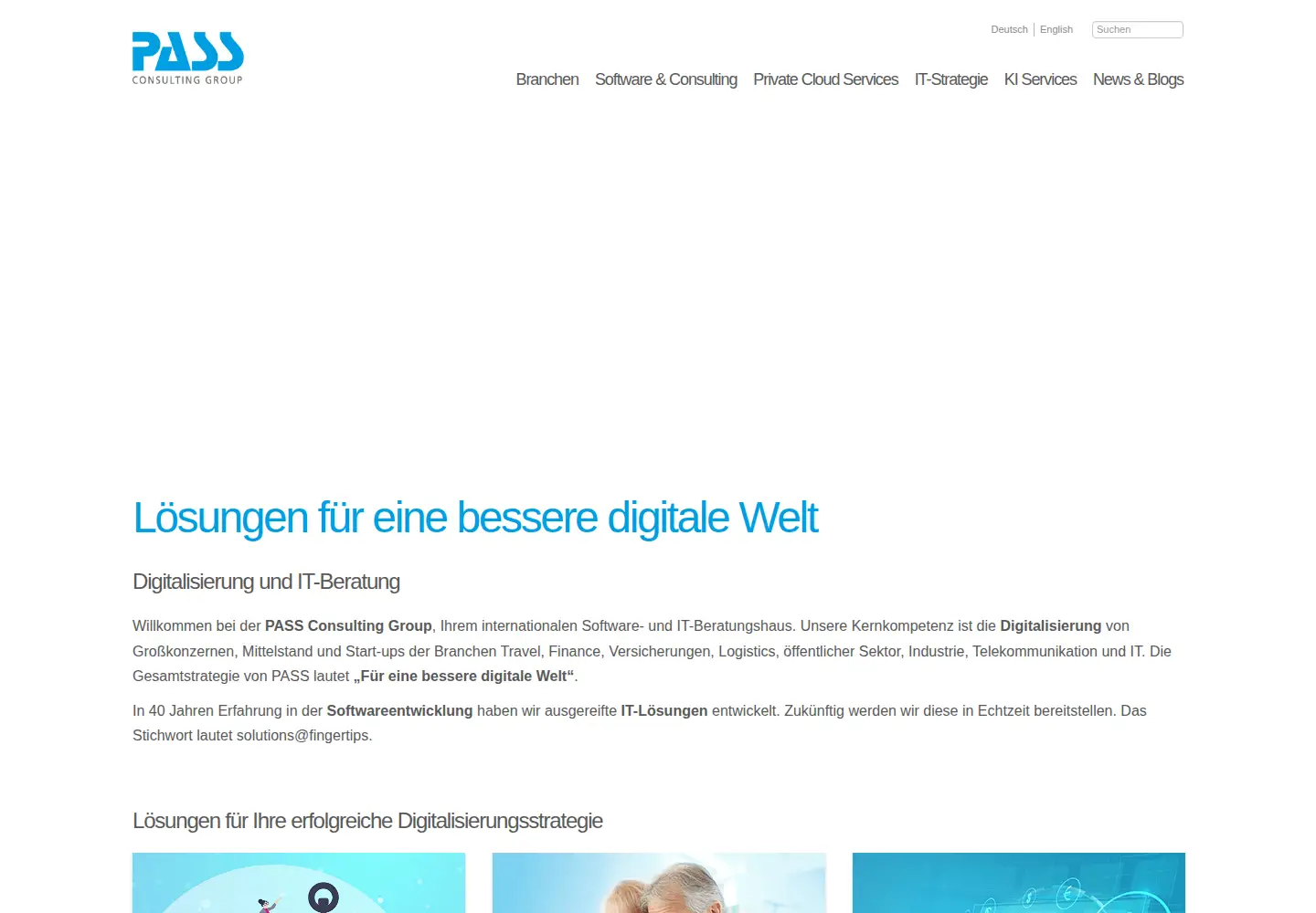 Captured homepage of pass-consulting.com in the current scan