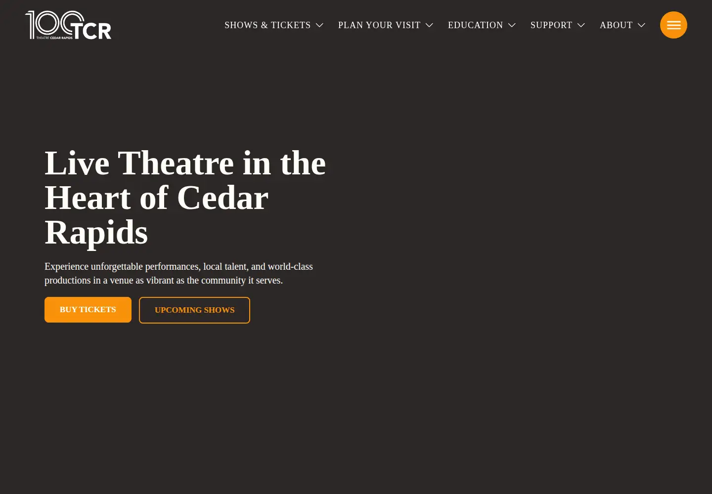 Screenshot of theatrecr.org
