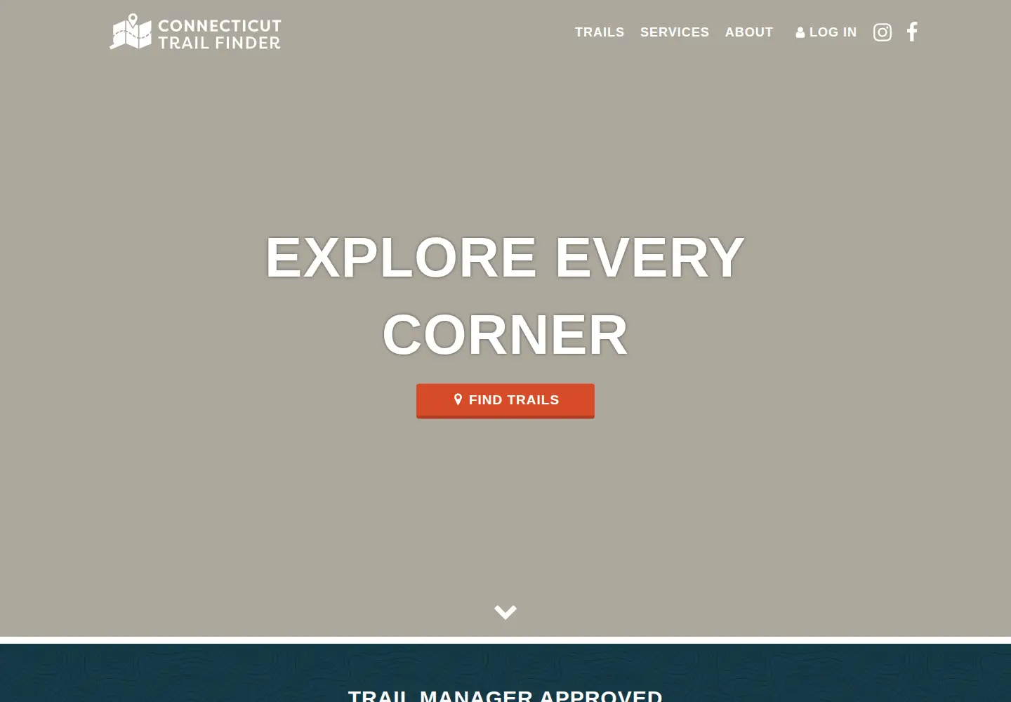 Captured homepage of cttrailfinder.com in the current scan