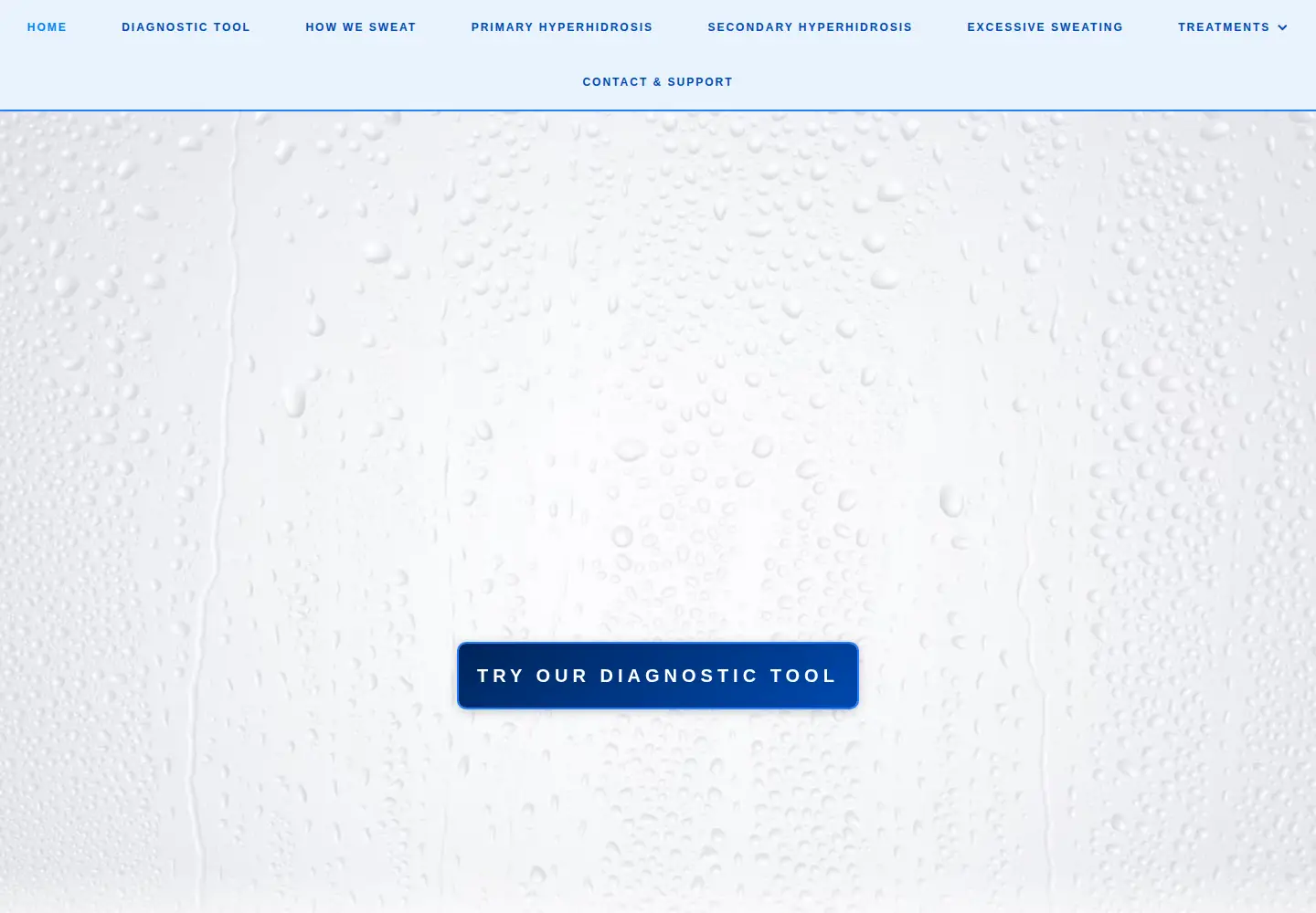 Captured homepage of hyperhidrosisuk.org in the current scan