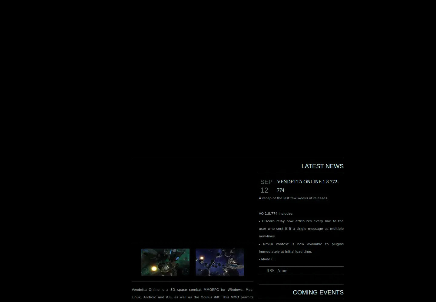 Screenshot of vendetta-online.com