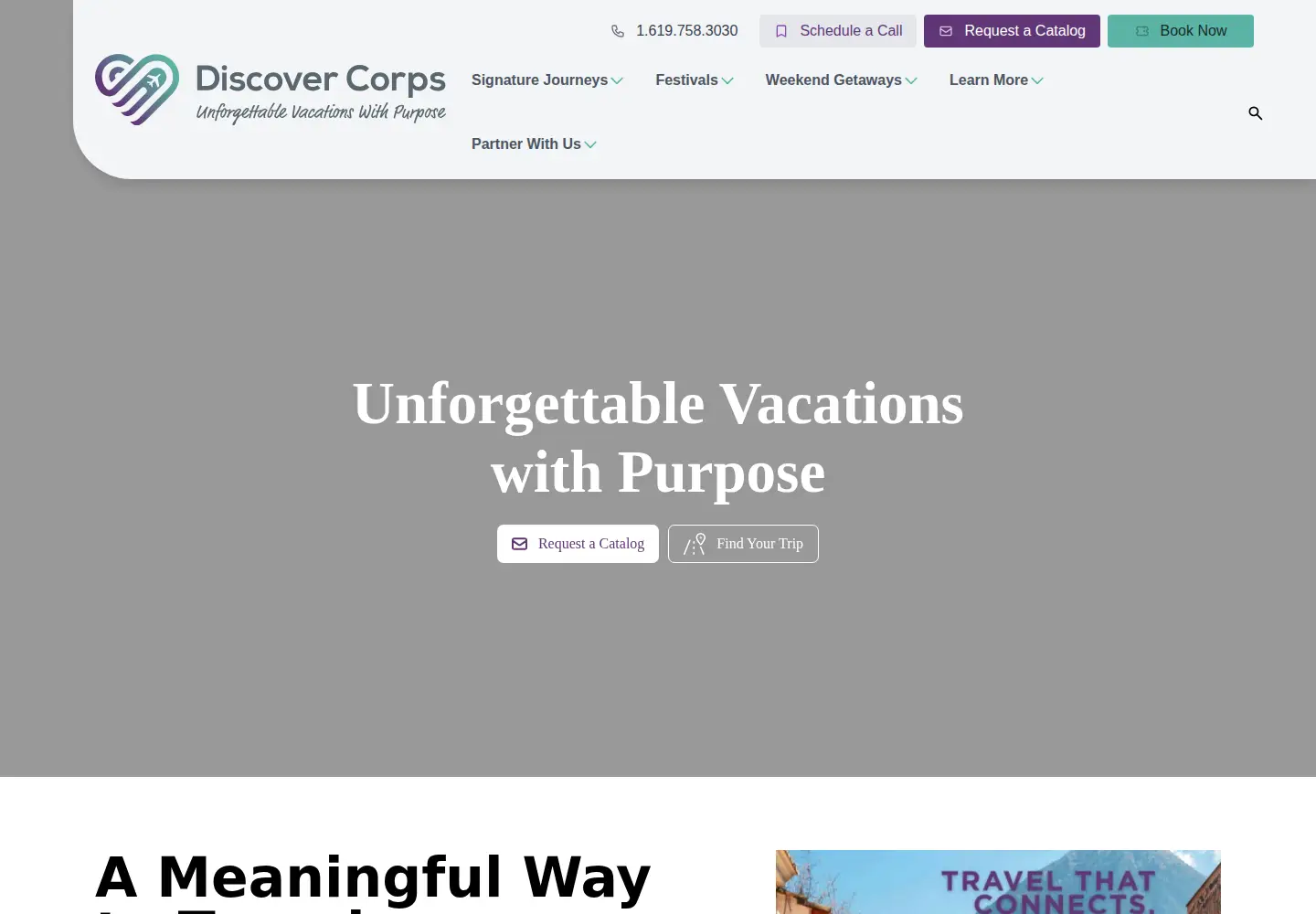 Screenshot of discovercorps.com