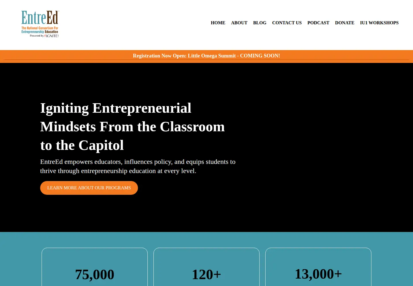 Screenshot of entre-ed.org