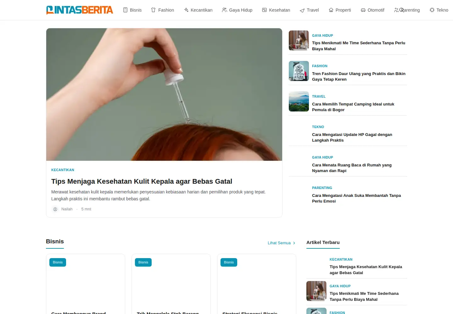 Screenshot of mbaknailah.com