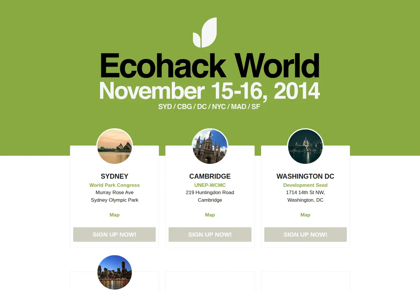Screenshot of ecohack.org