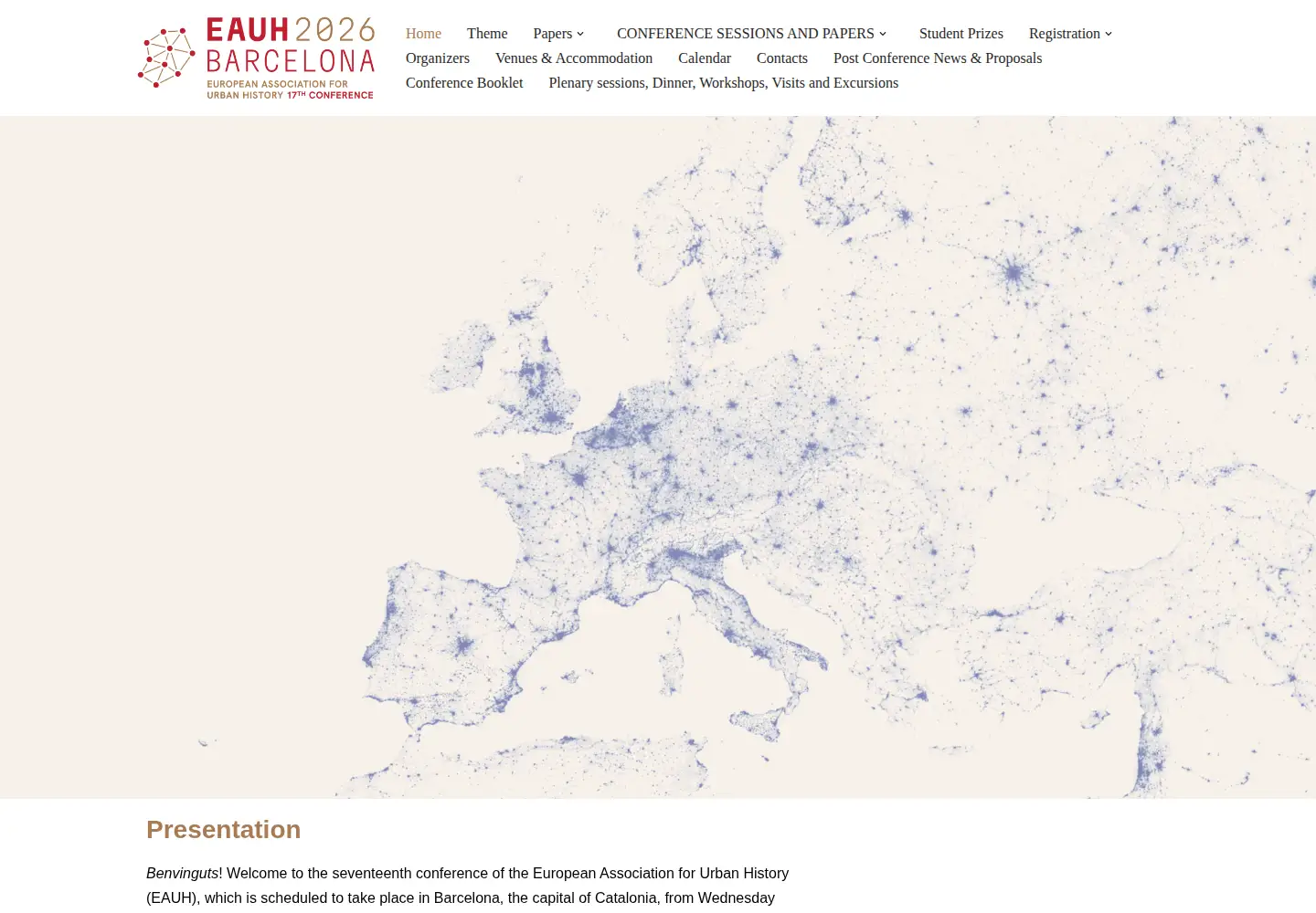Screenshot of eauhbarcelona2026.eu