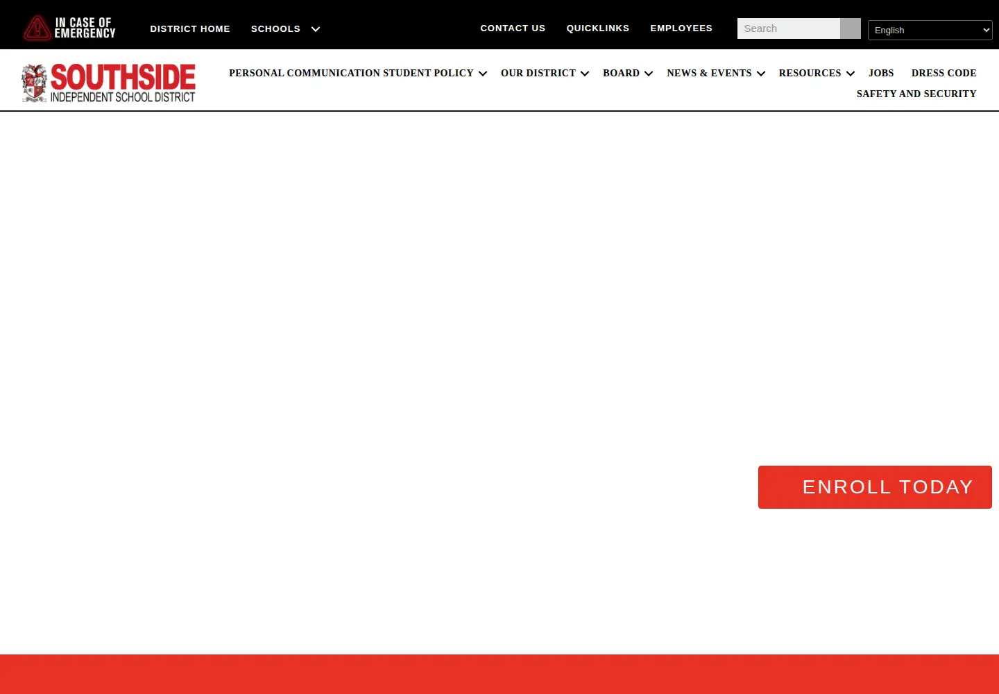 Screenshot of southsideisd.org