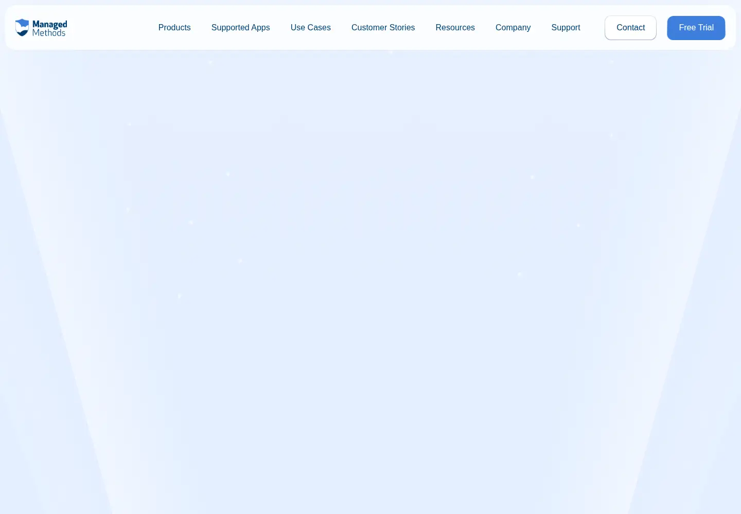 Captured homepage of managedmethods.com in the current scan